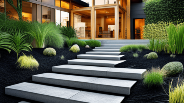 black mulch landscaping ideas