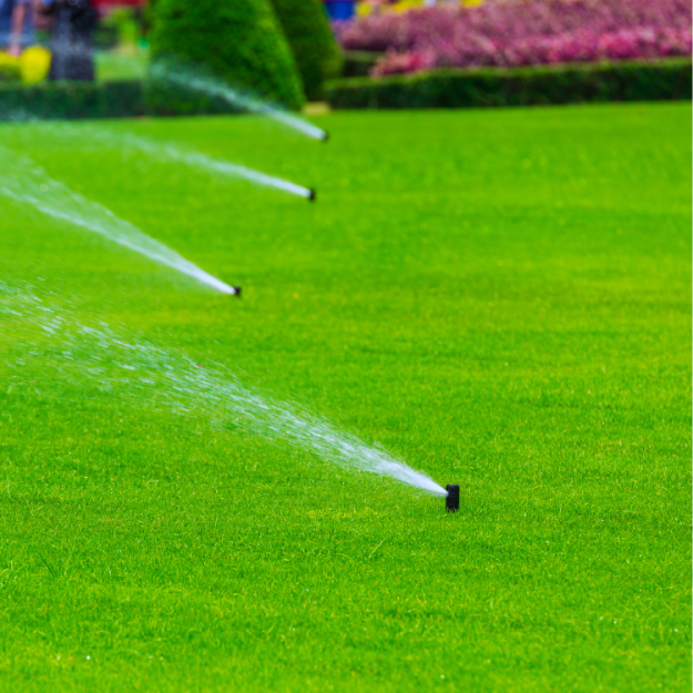 pristine landscaping and lighting