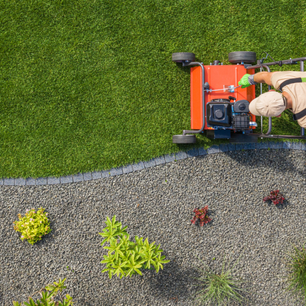 pristine landscaping and lighting